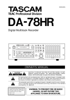 Tascam DA-78HR - Owners Manual 